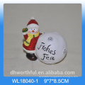 Christmas snow ball ceramic decor with snowman design